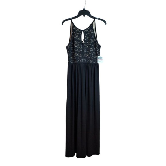 NIGHTWAY Womens Sequined Lace Gown Sleeveless Halter Maxi Evening Fit + Flare 10 - Picture 10 of 11